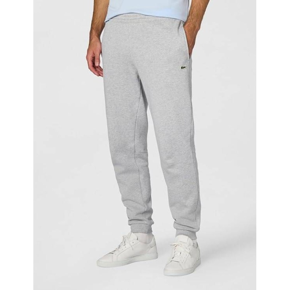 Lacoste Tapered Fit SIZE S Men's Fleece Jogger Sweatpants Grey Chine Crocodile